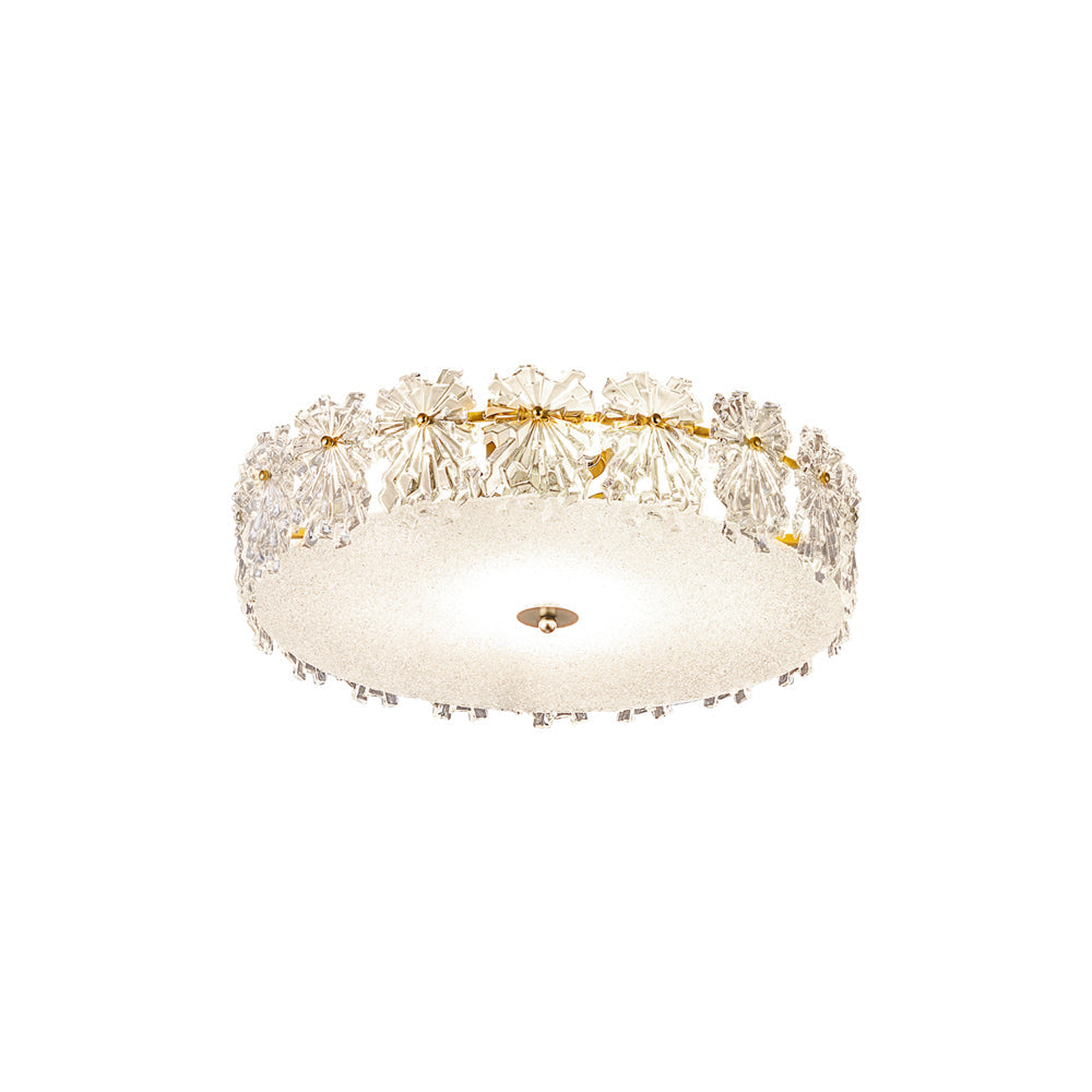 FROSTED CRYSTAL SNOWDROP CEILING LIGHT