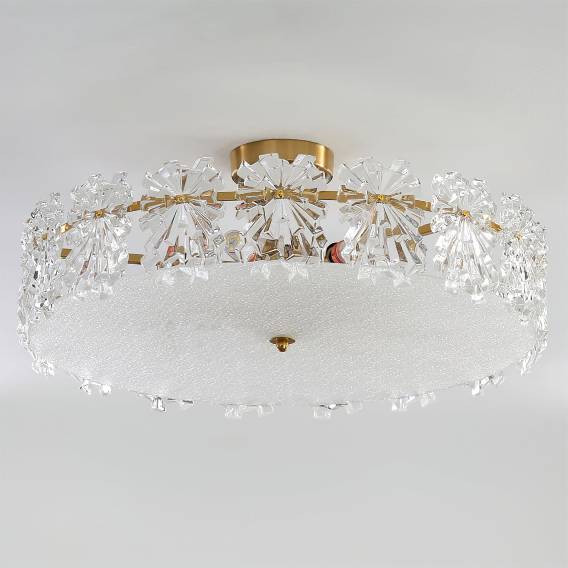 FROSTED CRYSTAL SNOWDROP CEILING LIGHT