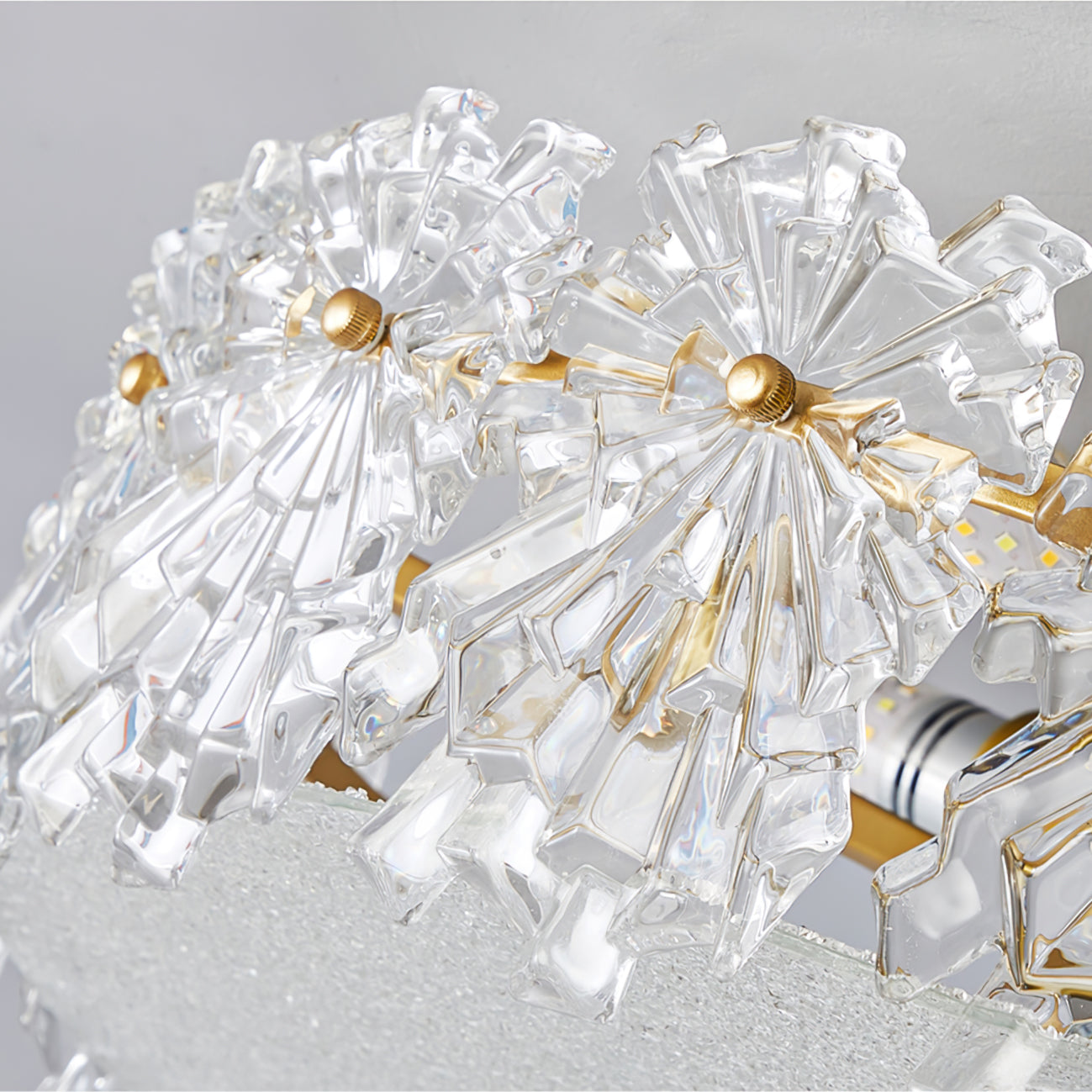 FROSTED CRYSTAL SNOWDROP CEILING LIGHT