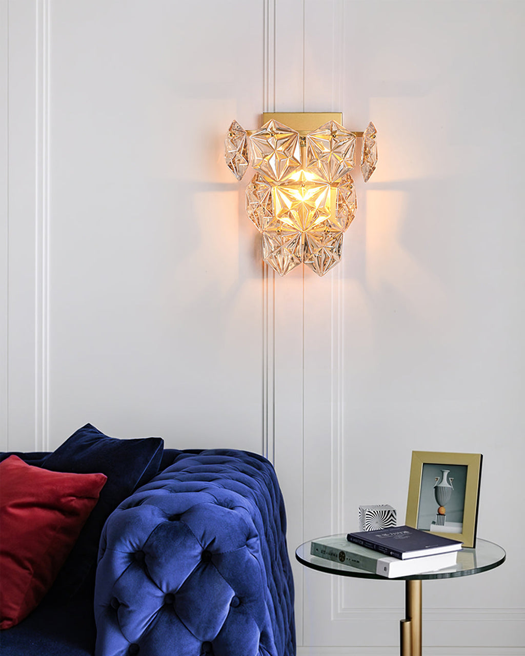 FROSTWELL CRYSTAL FLAKE WALL SCONCE