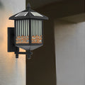 WHITBY BLACK VINTAGE SOLAR WALL LANTERN