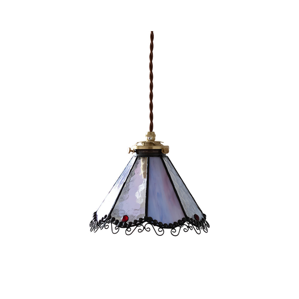 RAVENHURST STAINED GLASS HANGING LANTERN