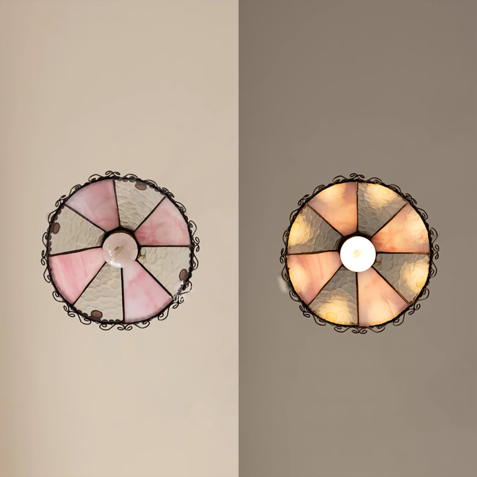 RAVENHURST STAINED GLASS HANGING LANTERN