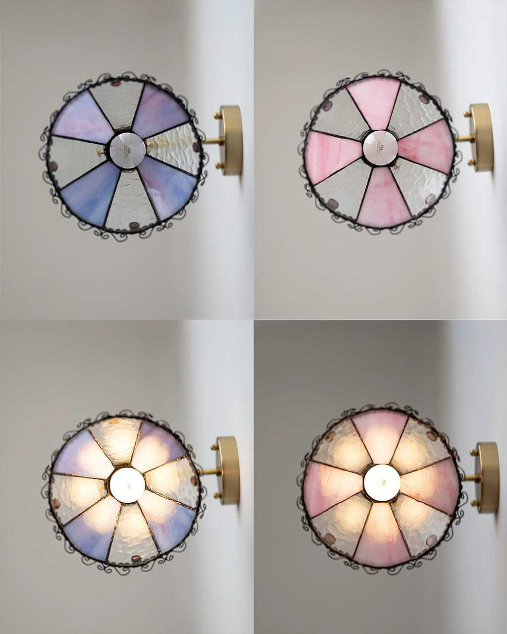 WINDSOR STAINED GLASS HALLWAY SCONCE