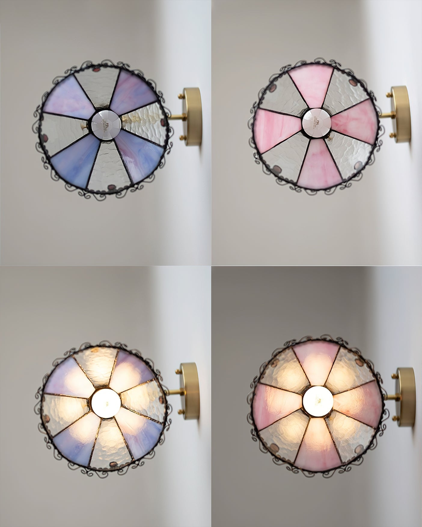 WINDSOR STAINED GLASS HALLWAY SCONCE