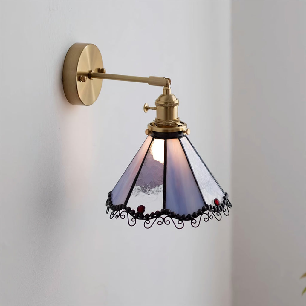 WINDSOR STAINED GLASS HALLWAY SCONCE