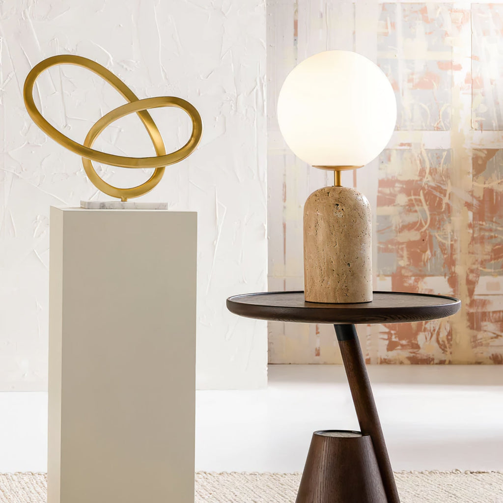 FENWICK RUSTIC WOODEN TABLE ILLUMINATOR
