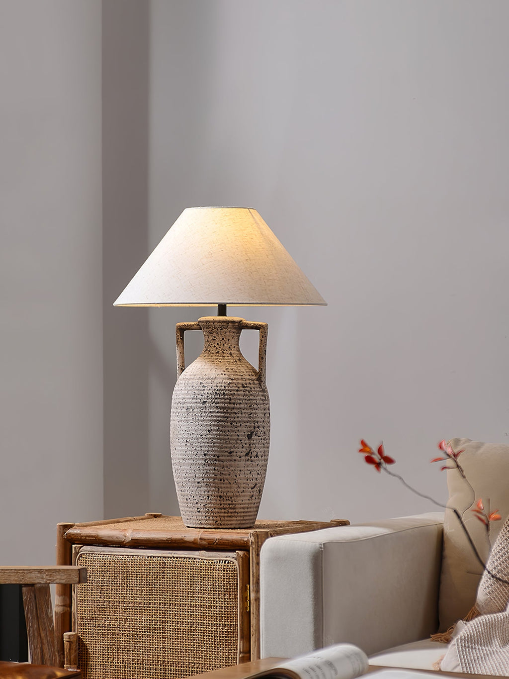 CHARLESTON SPECKLED GLAZE TABLE LANTERN
