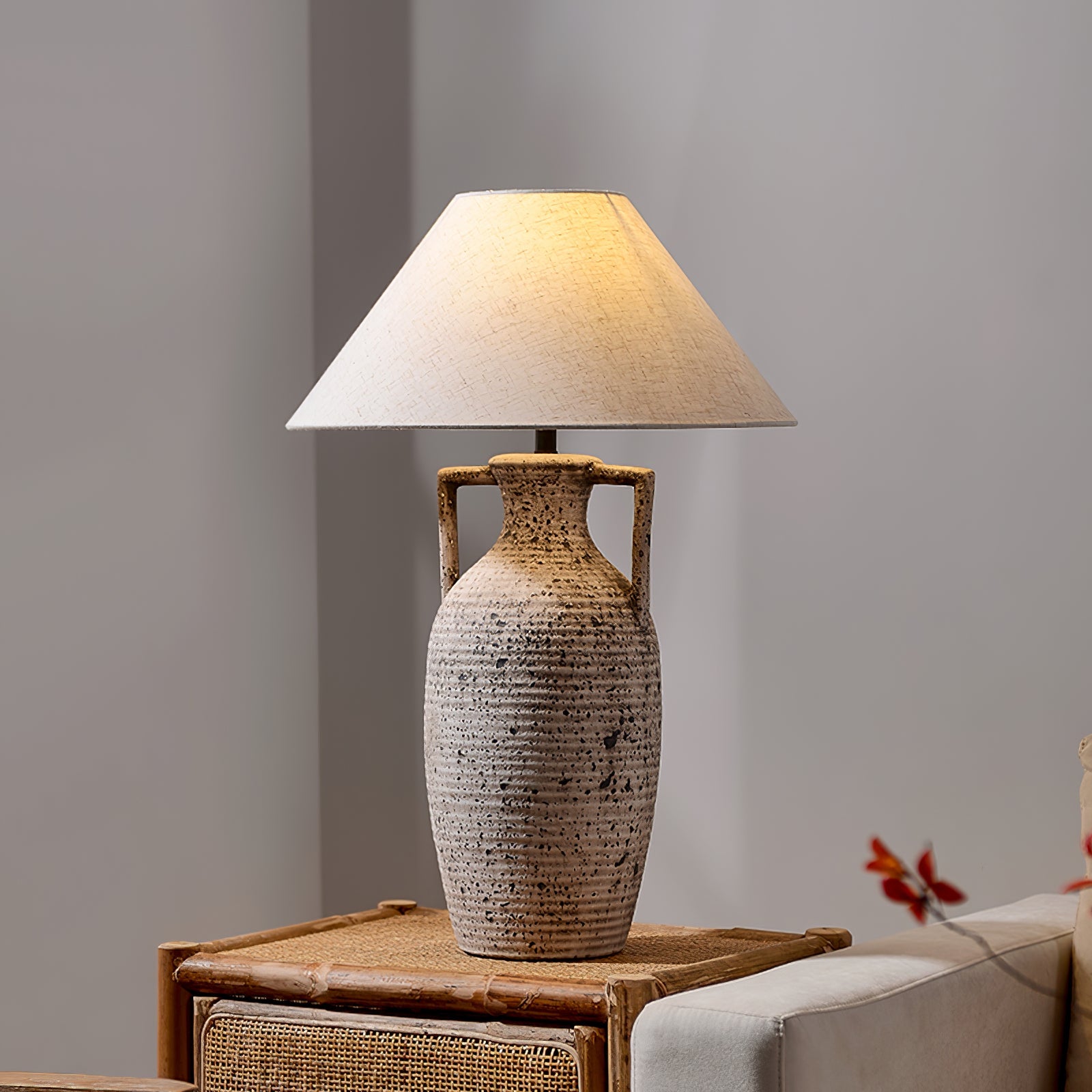 CHARLESTON SPECKLED GLAZE TABLE LANTERN