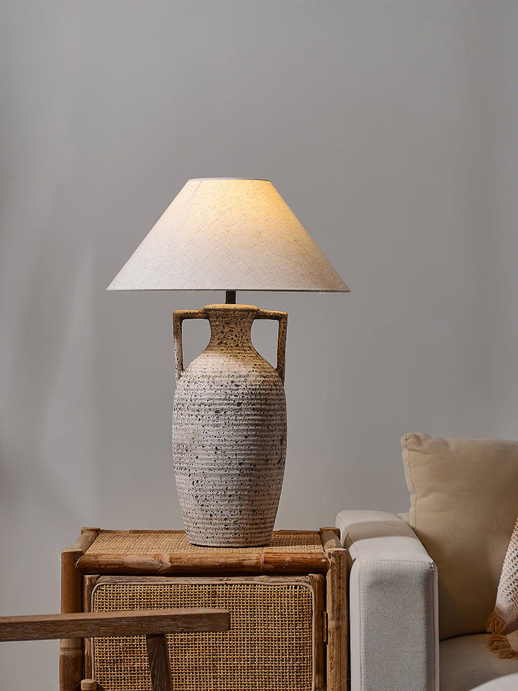 CHARLESTON SPECKLED GLAZE TABLE LANTERN