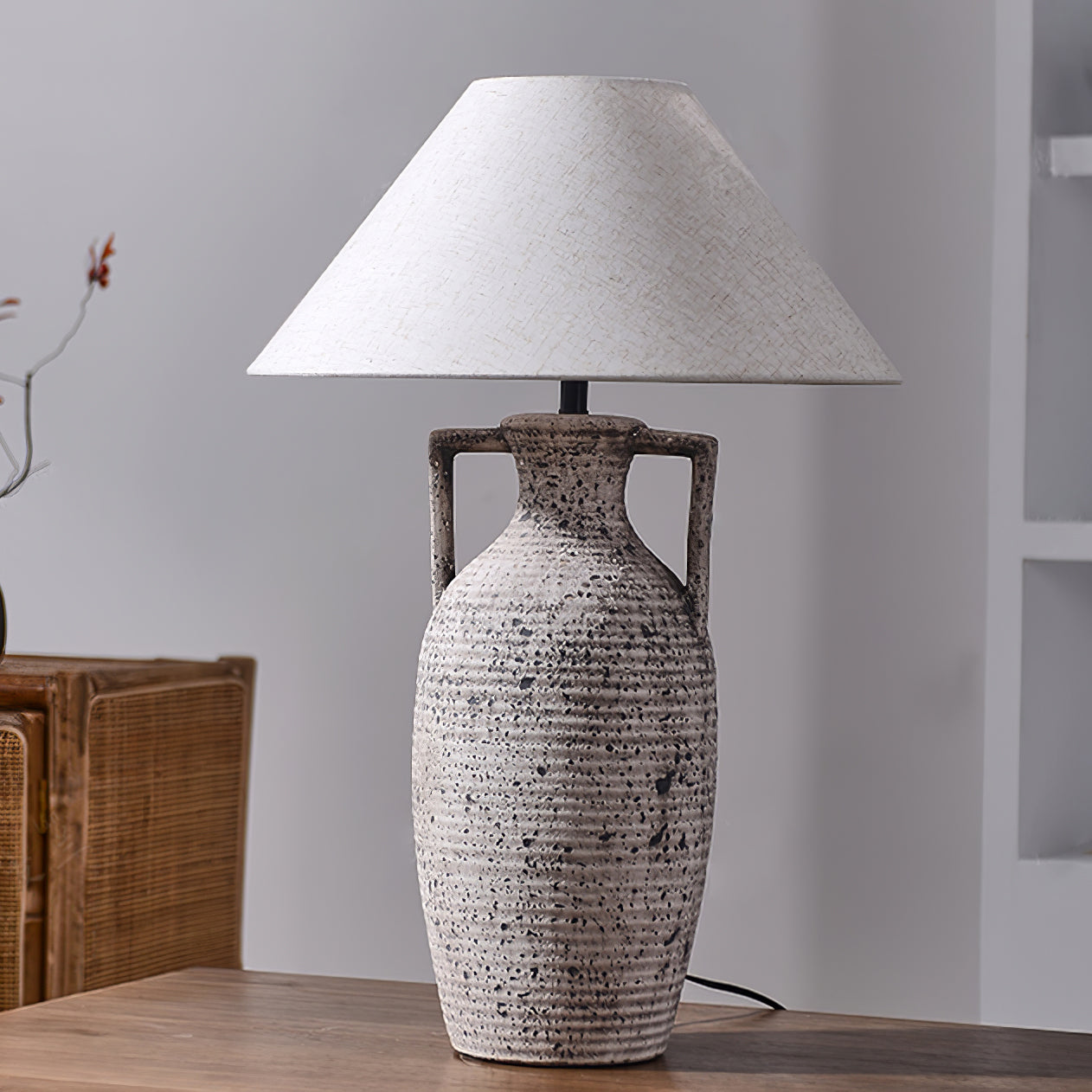 CHARLESTON SPECKLED GLAZE TABLE LANTERN