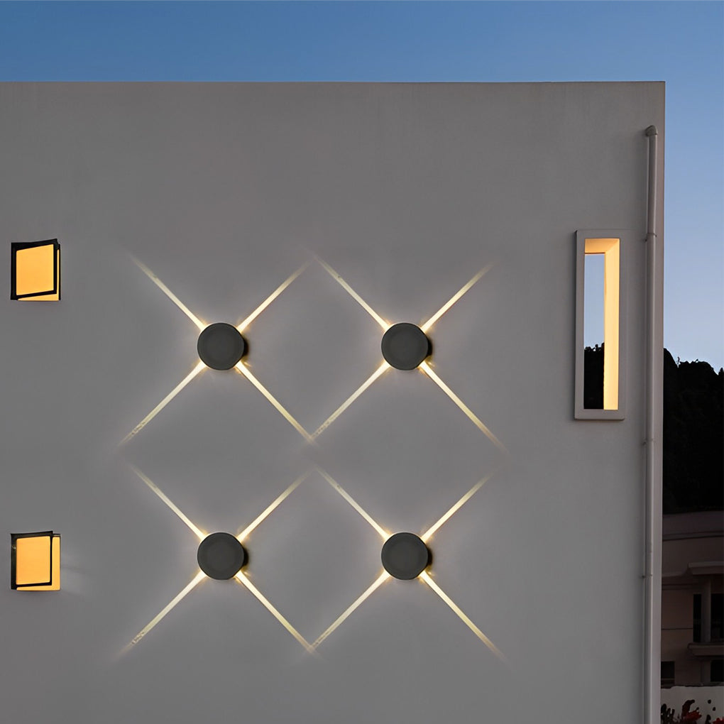 WINDSOR CIRCLE STARBURST 12W WATER-RESISTANT WALL SCONCE