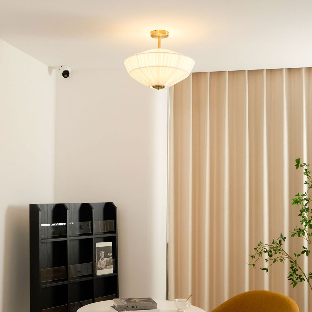 FENWICK PLEATED SILK CEILING LANTERN