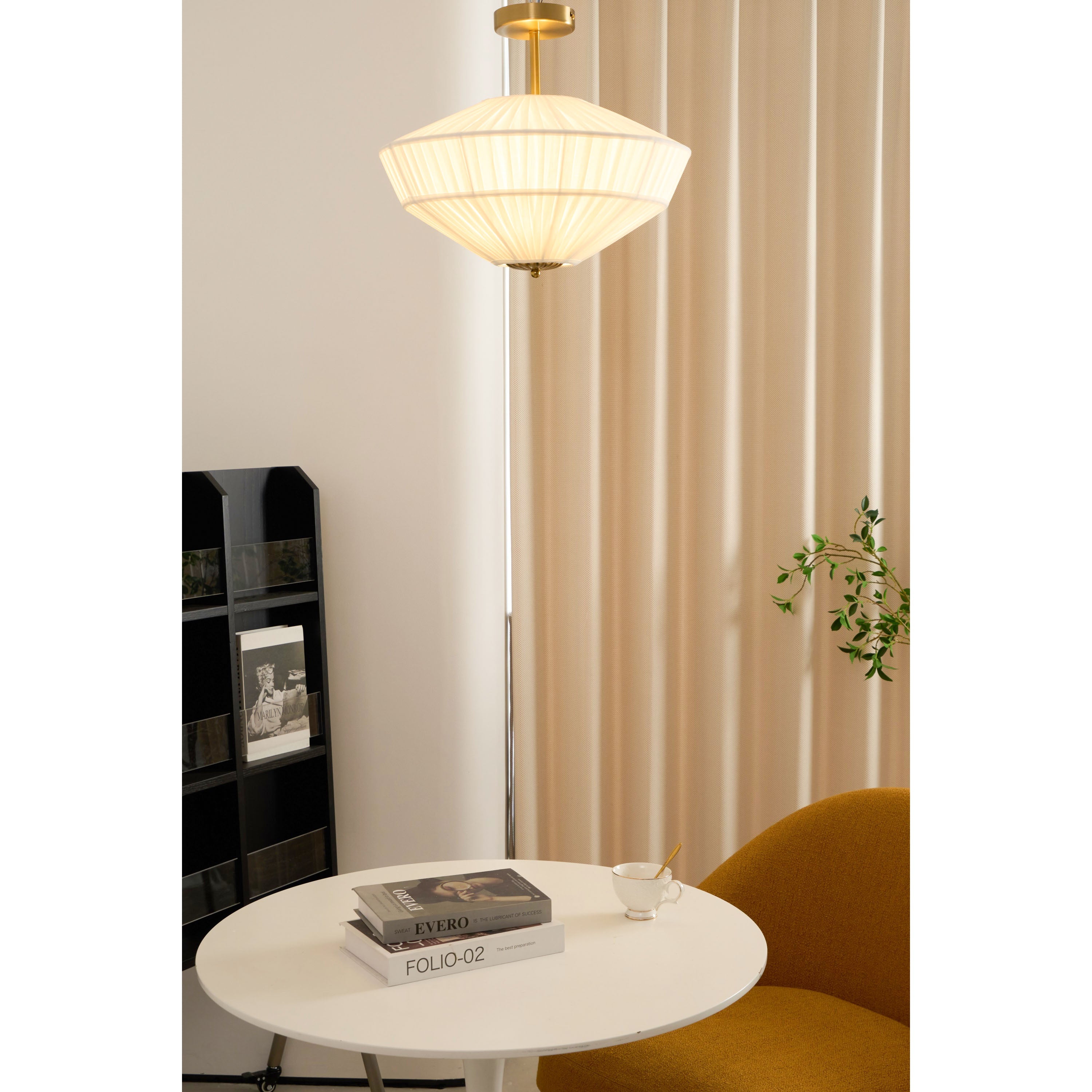 FENWICK PLEATED SILK CEILING LANTERN