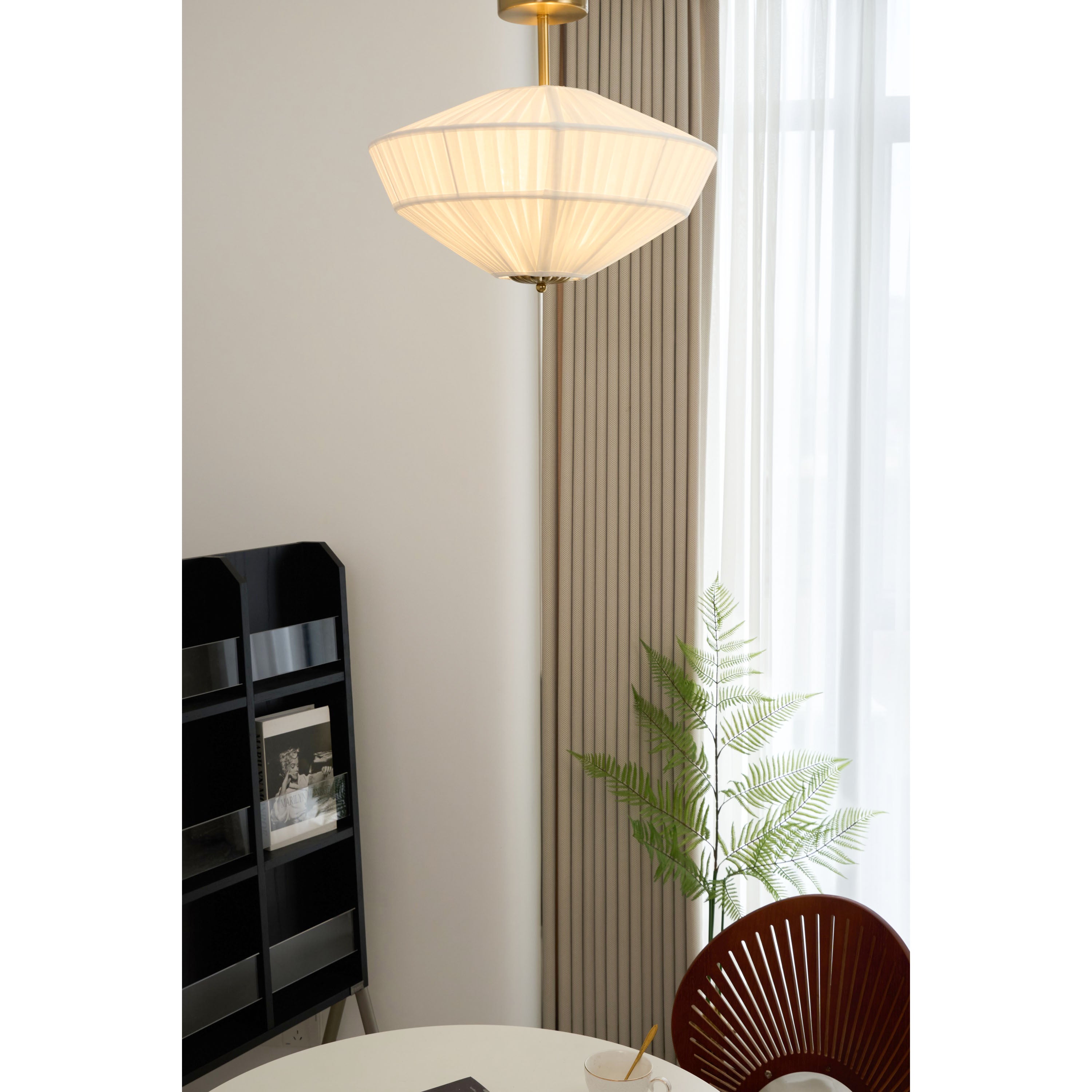FENWICK PLEATED SILK CEILING LANTERN