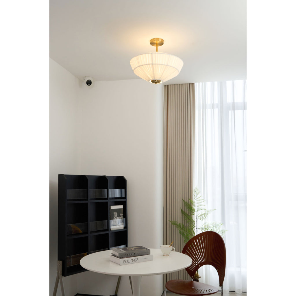 FENWICK PLEATED SILK CEILING LANTERN