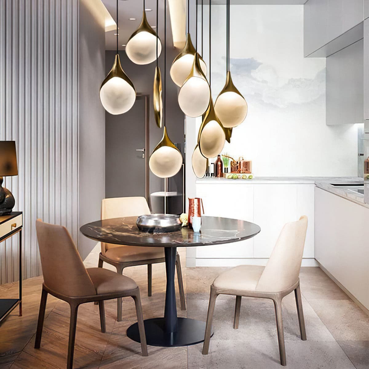 RAVENDALE HANGING GLASS LANTERN