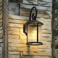 WINTHROP STRIPED GLASS ALUMINUM OUTDOOR WALL SCONCE