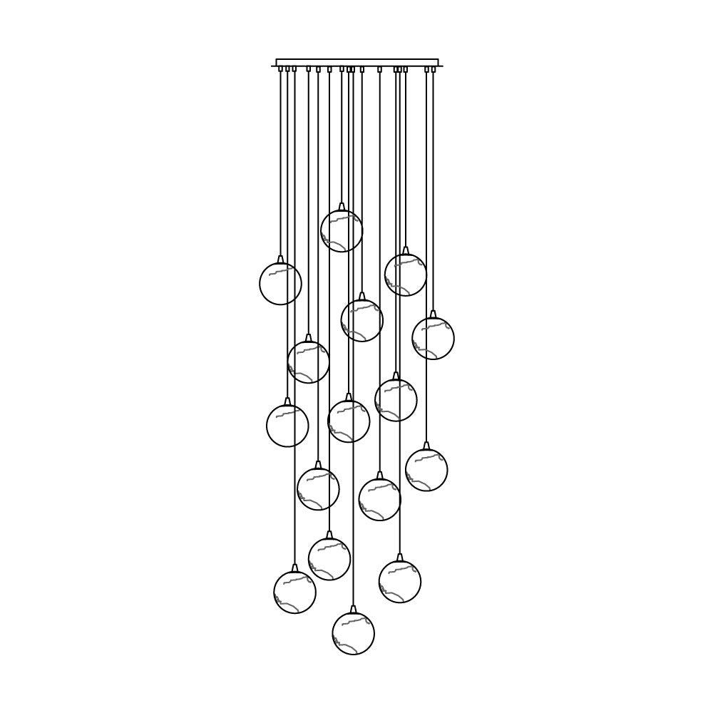 WINTERBOURNE IVORY GEM CLUSTER LIGHTING