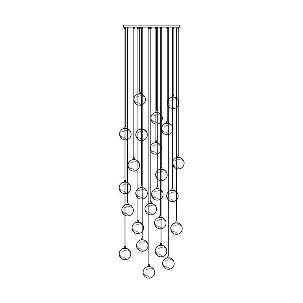 WINTERBOURNE IVORY GEM CLUSTER LIGHTING