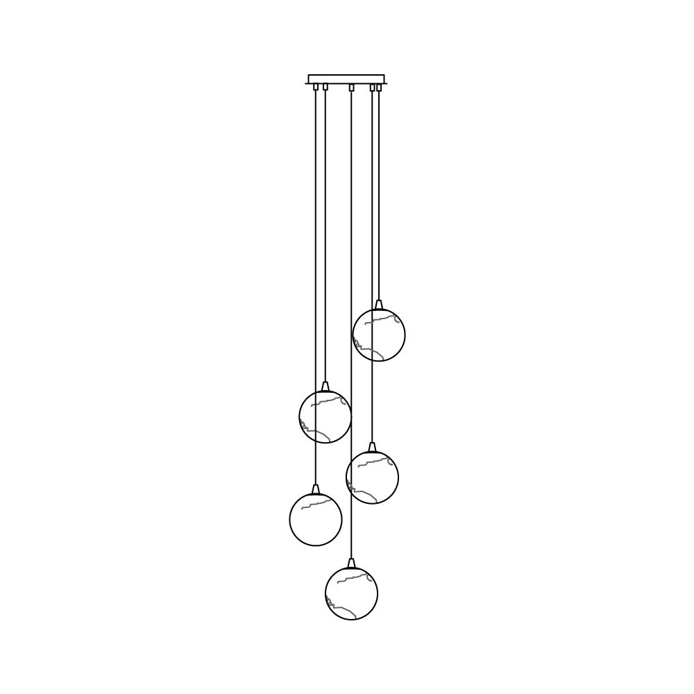 WINTERBOURNE IVORY GEM CLUSTER LIGHTING