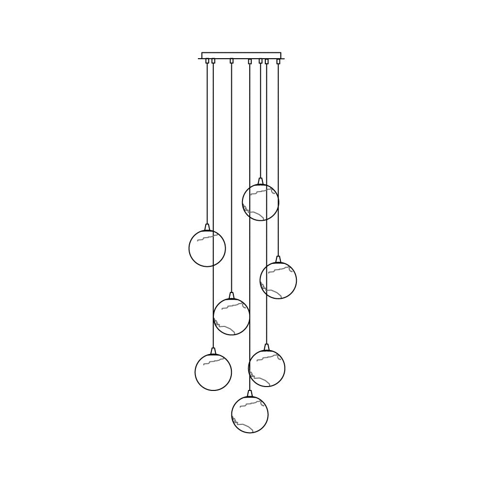 WINTERBOURNE IVORY GEM CLUSTER LIGHTING