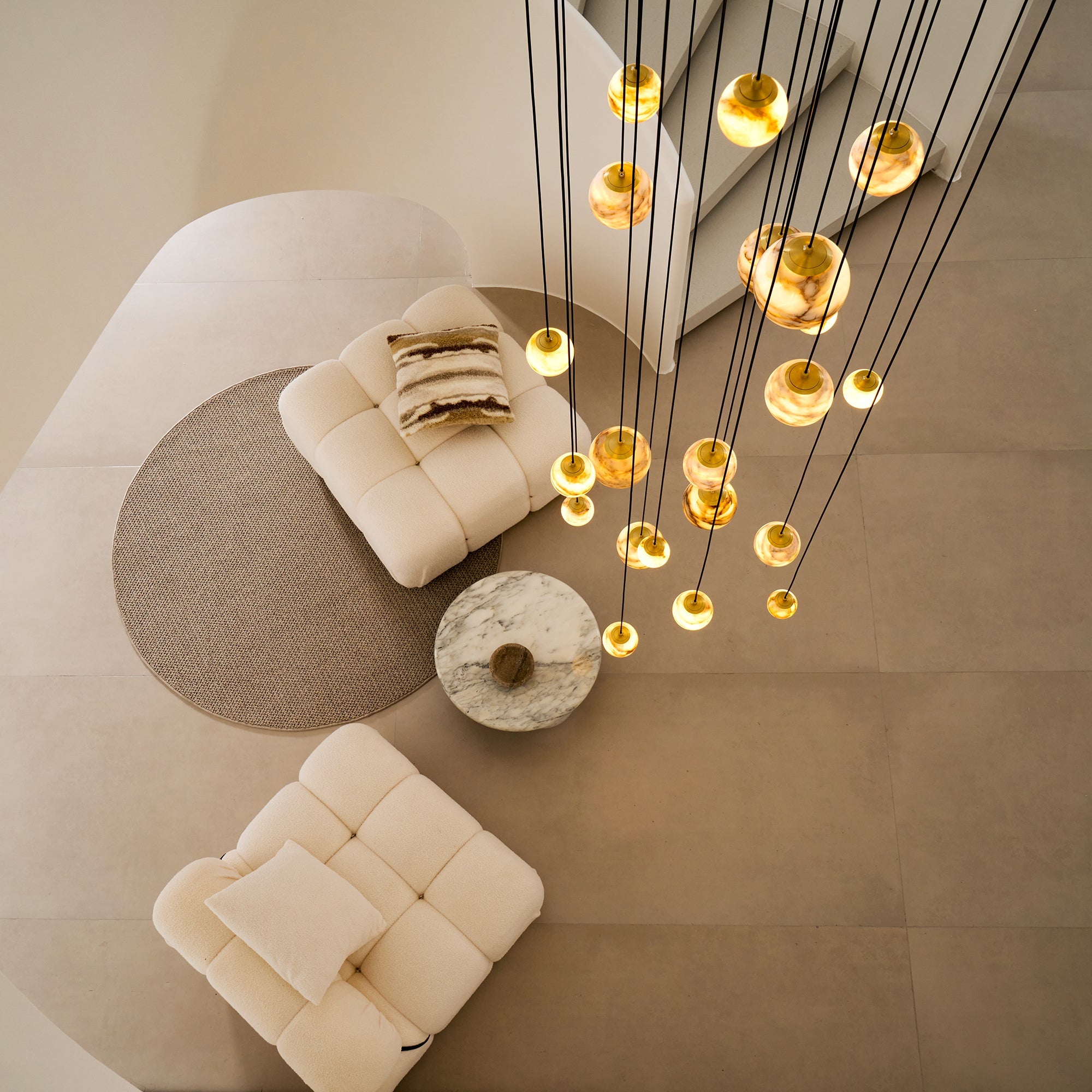 WINTERBOURNE IVORY GEM CLUSTER LIGHTING