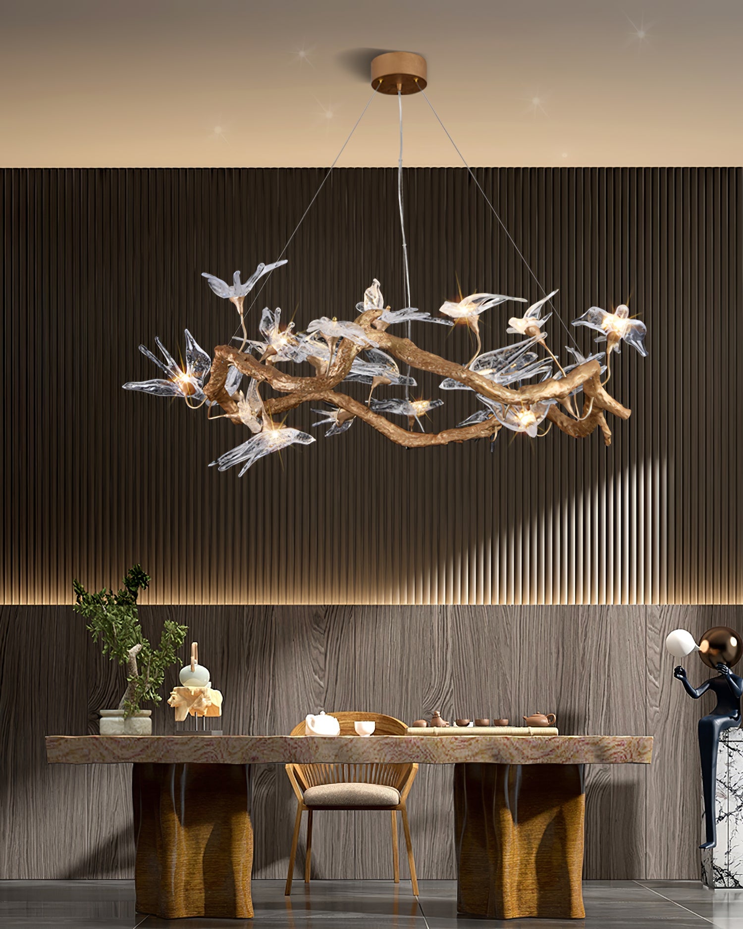 THISTLEWIND AERIE CRYSTAL LIGHTING FIXTURE