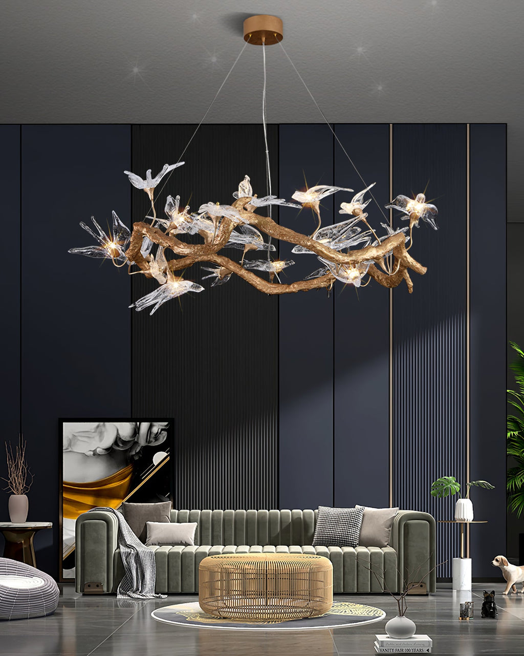THISTLEWIND AERIE CRYSTAL LIGHTING FIXTURE
