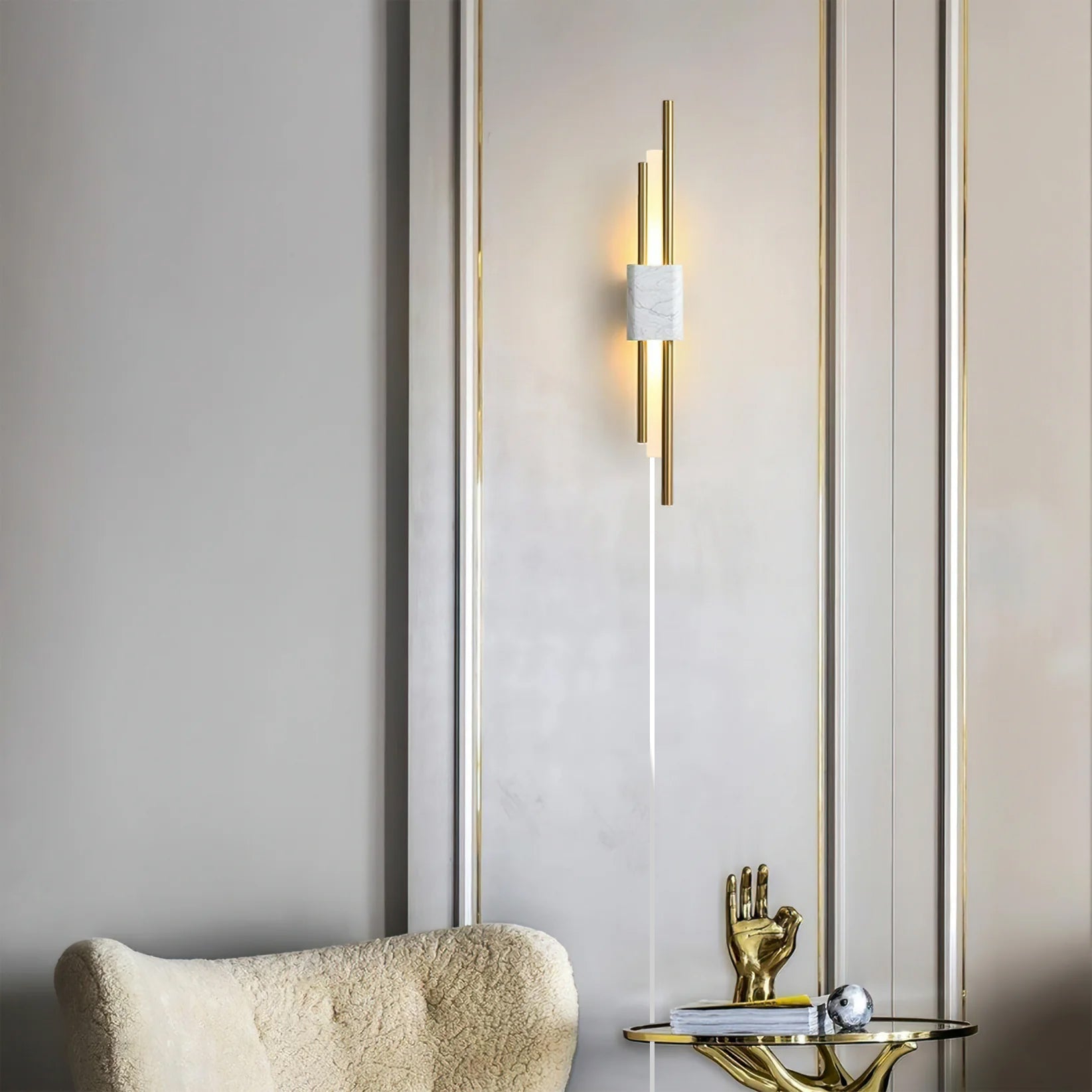 FENWICK DISTILLED GLASS WALL BOUILLON LAMP