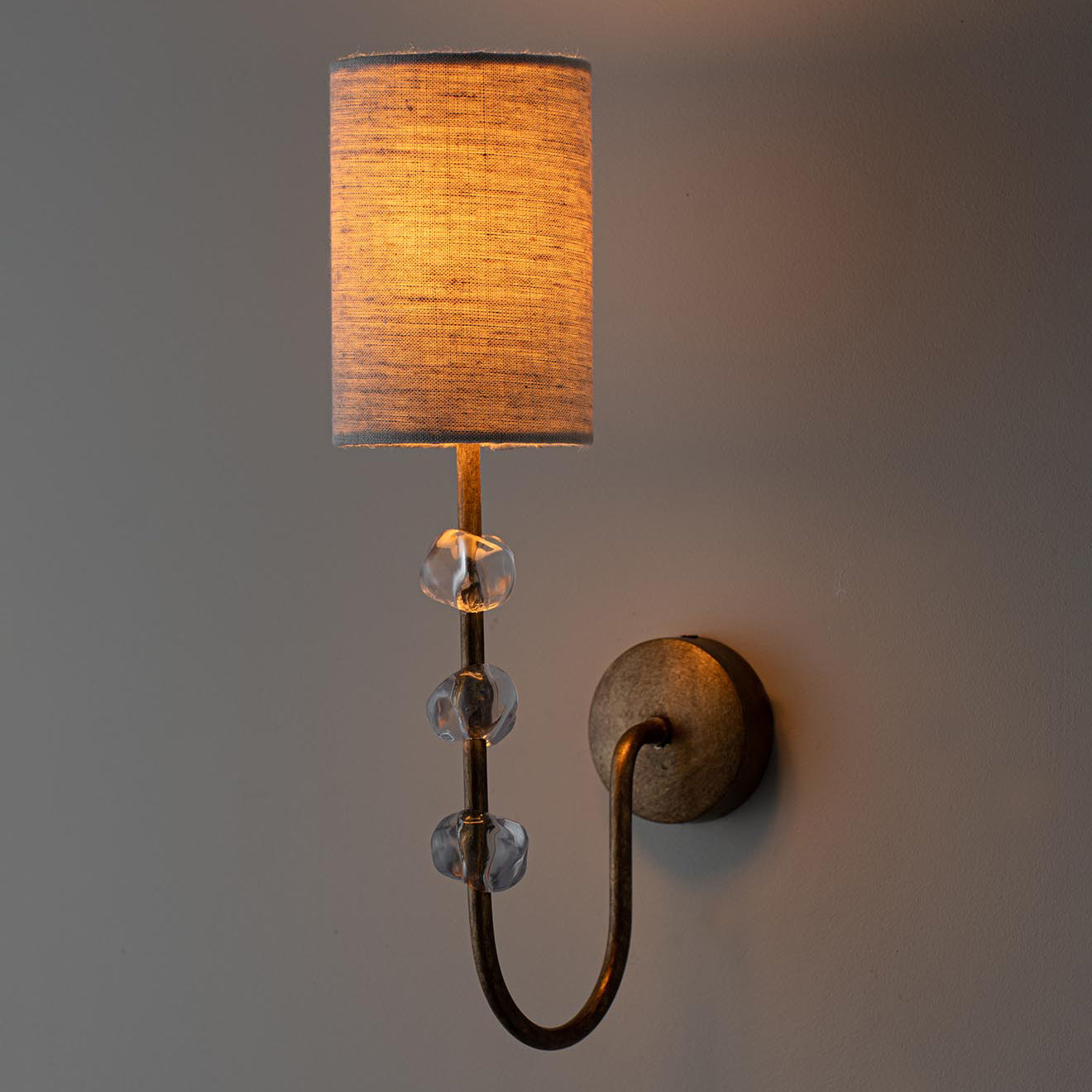WINTHROP GLOWING BRASS WALL SCONCE