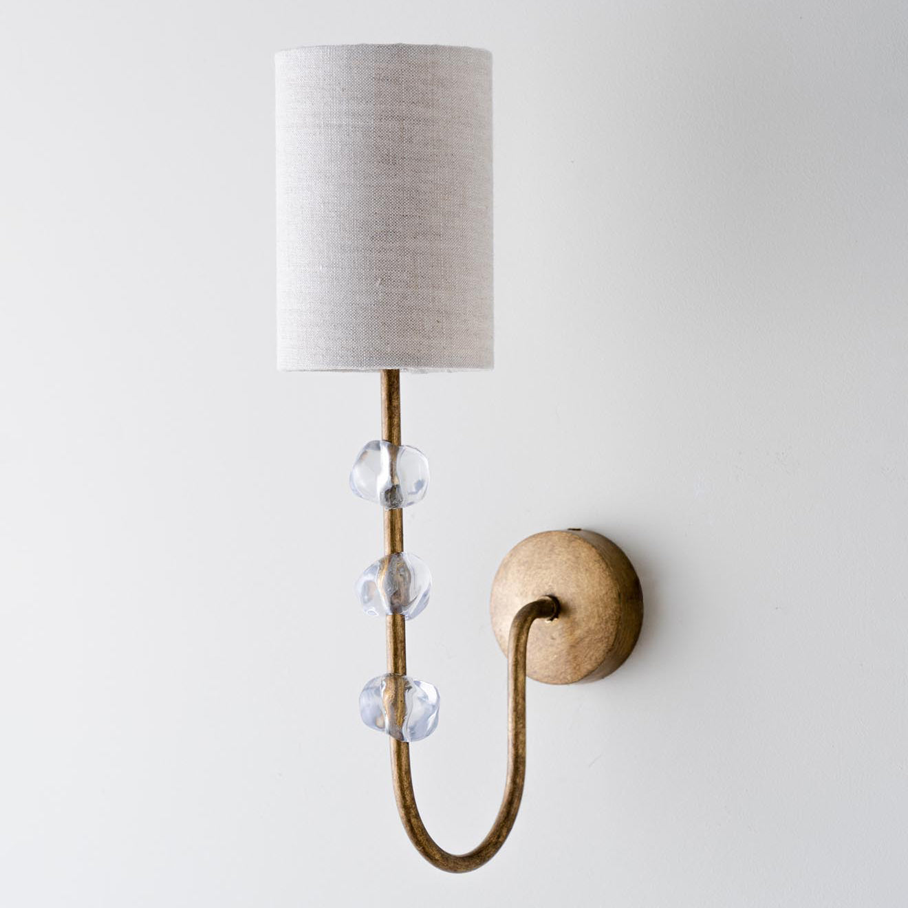 WINTHROP GLOWING BRASS WALL SCONCE