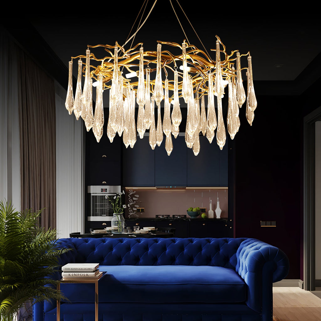 RAVENSDALE CRYSTAL DROPLET CEILING LUMINAIRE