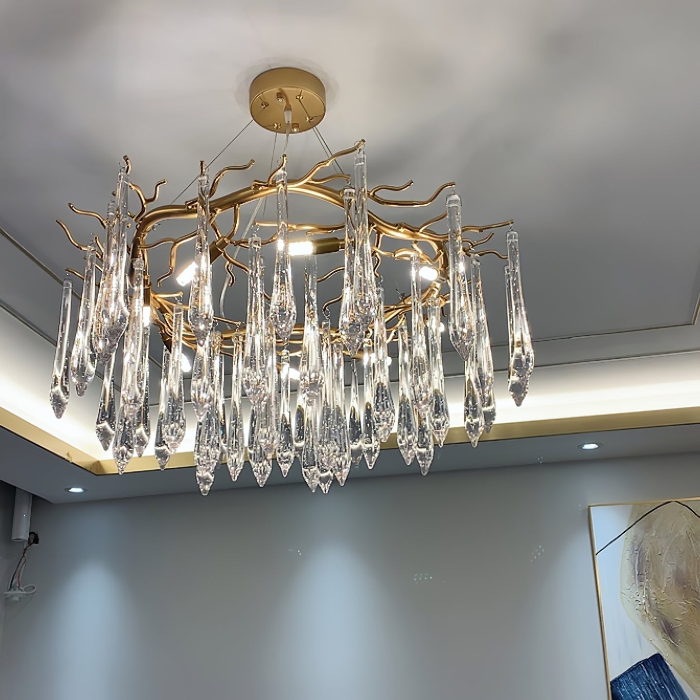 RAVENSDALE CRYSTAL DROPLET CEILING LUMINAIRE