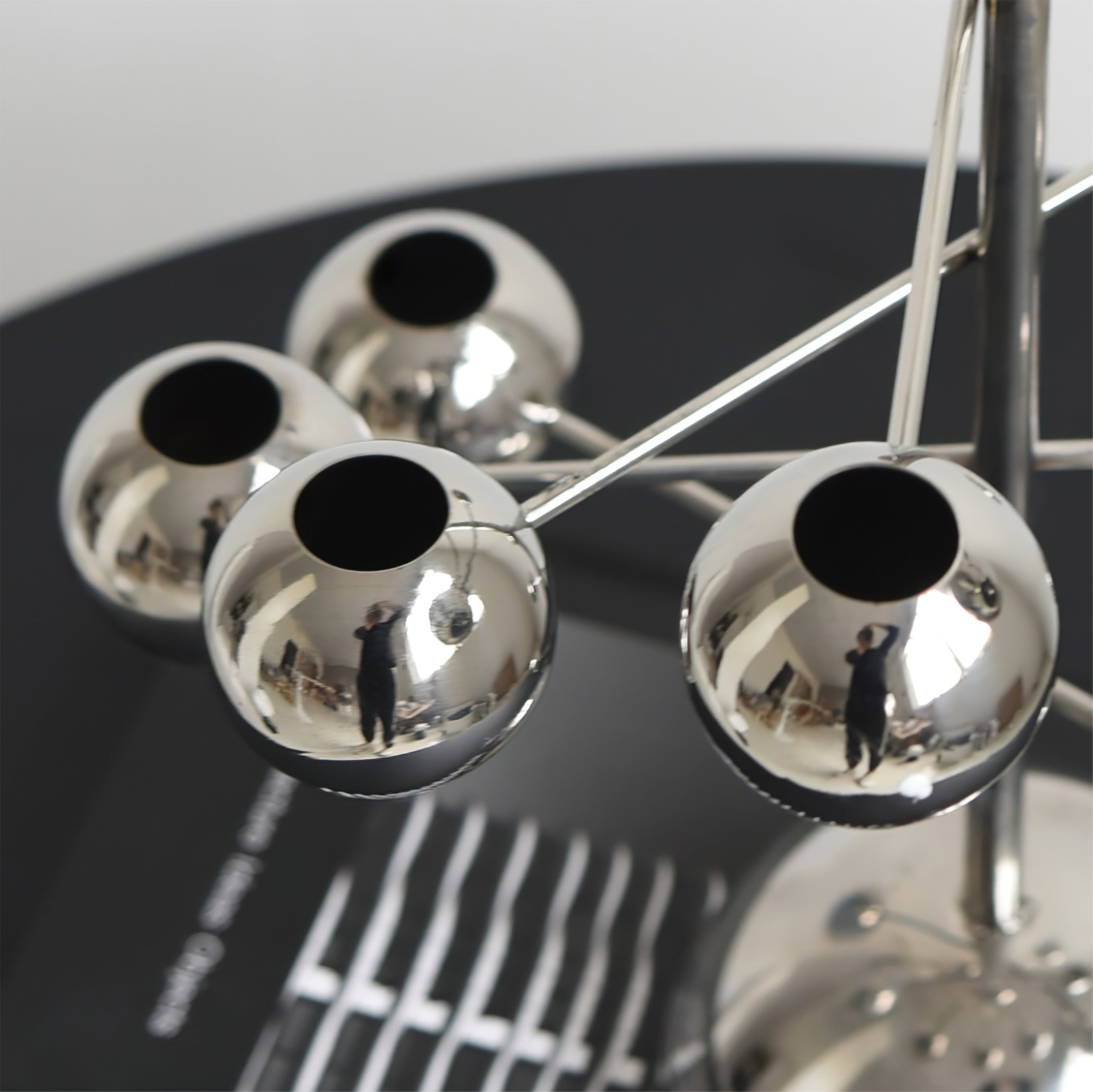 WINTHROP WROUGHT IRON FIVE-ARM CANDLE HOLDER