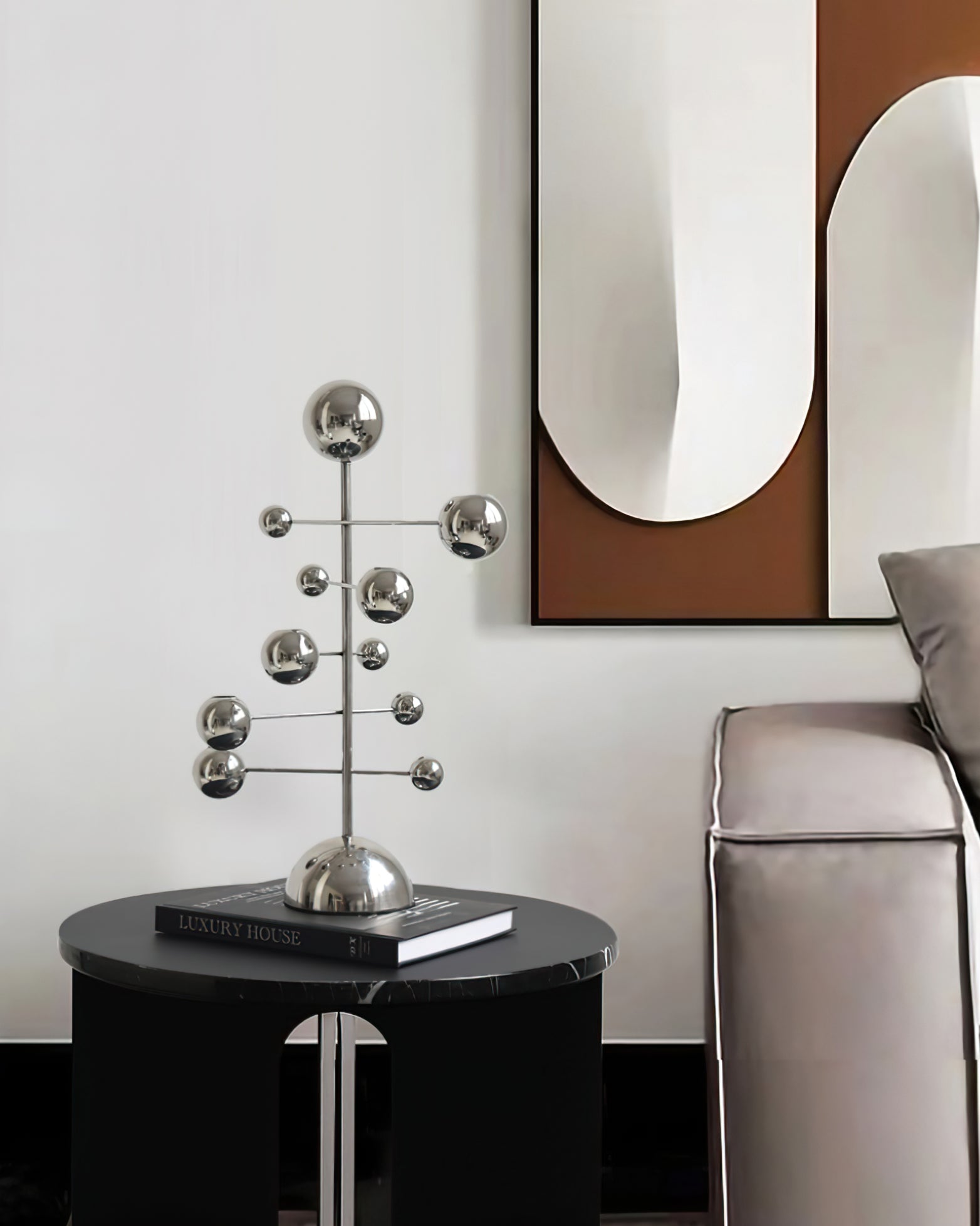 WINTHROP WROUGHT IRON FIVE-ARM CANDLE HOLDER