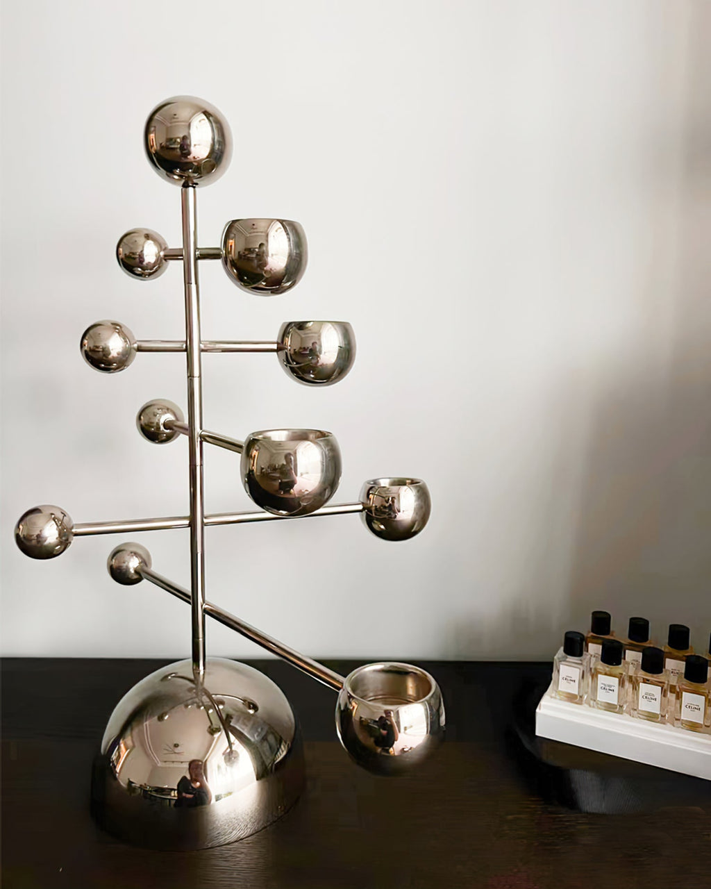 WINTHROP WROUGHT IRON FIVE-ARM CANDLE HOLDER