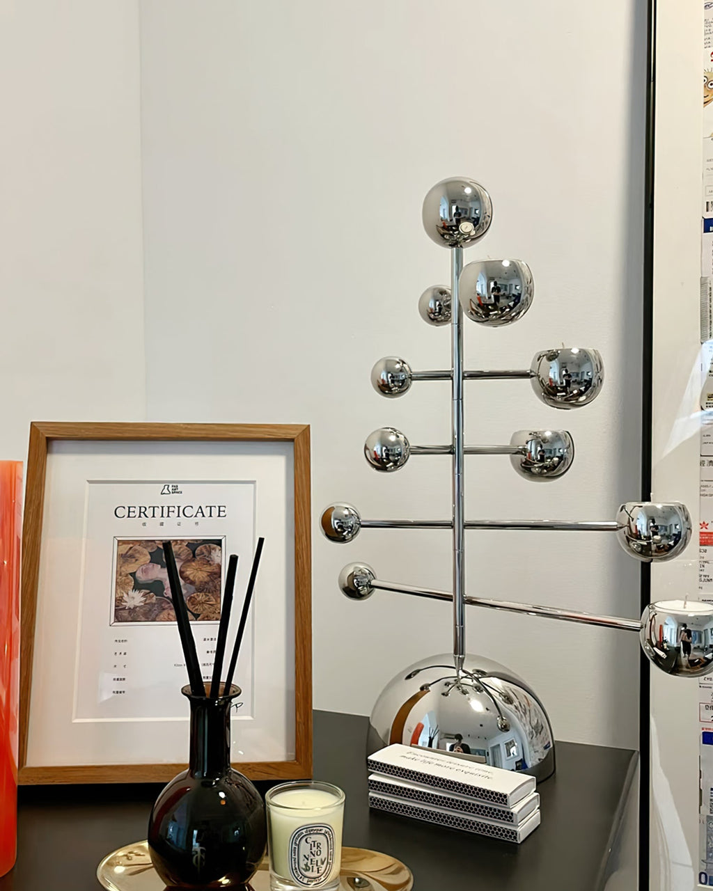 WINTHROP WROUGHT IRON FIVE-ARM CANDLE HOLDER