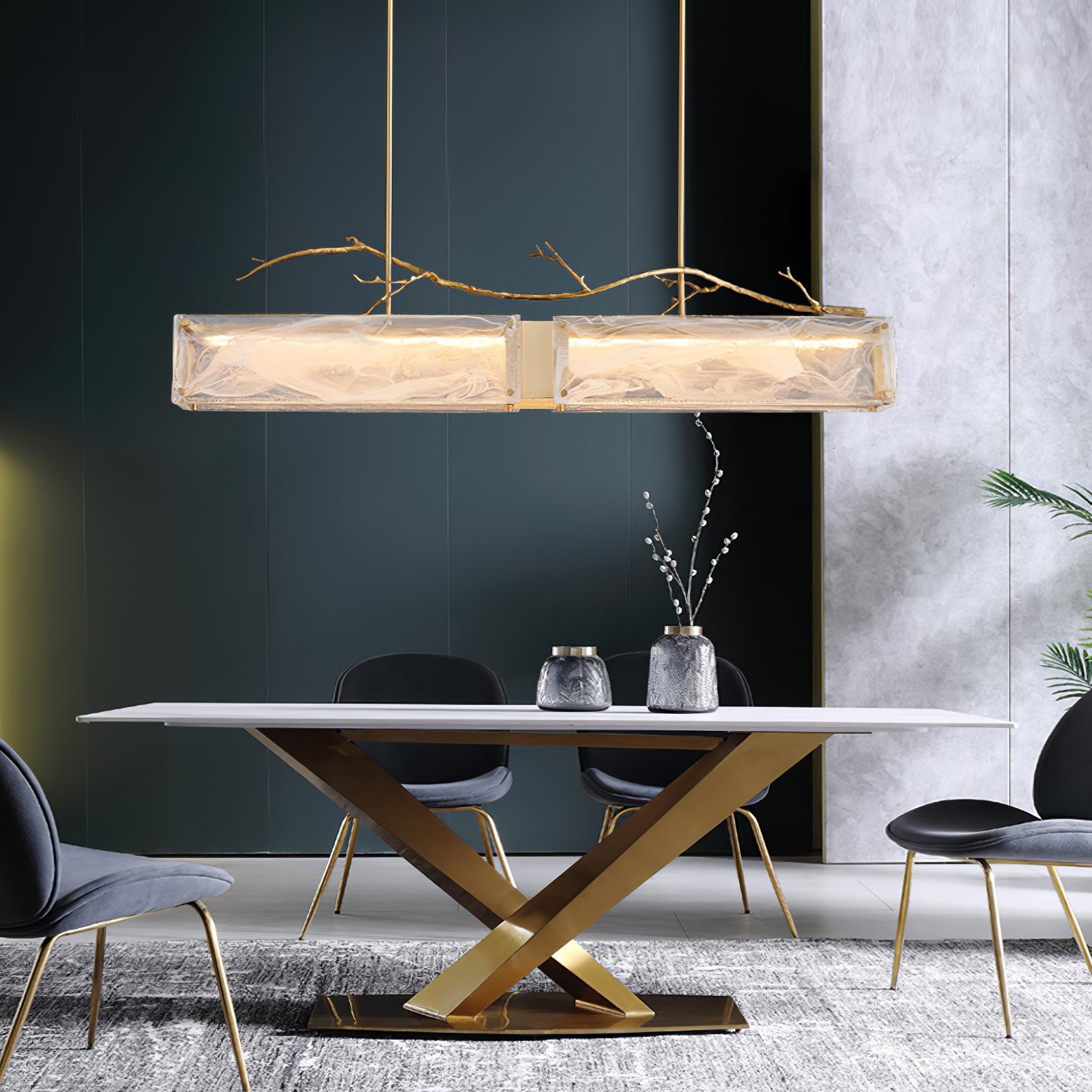 CORALINE CRYSTAL LANTERN CHANDELIER
