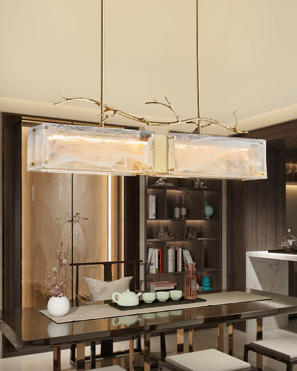 CORALINE CRYSTAL LANTERN CHANDELIER