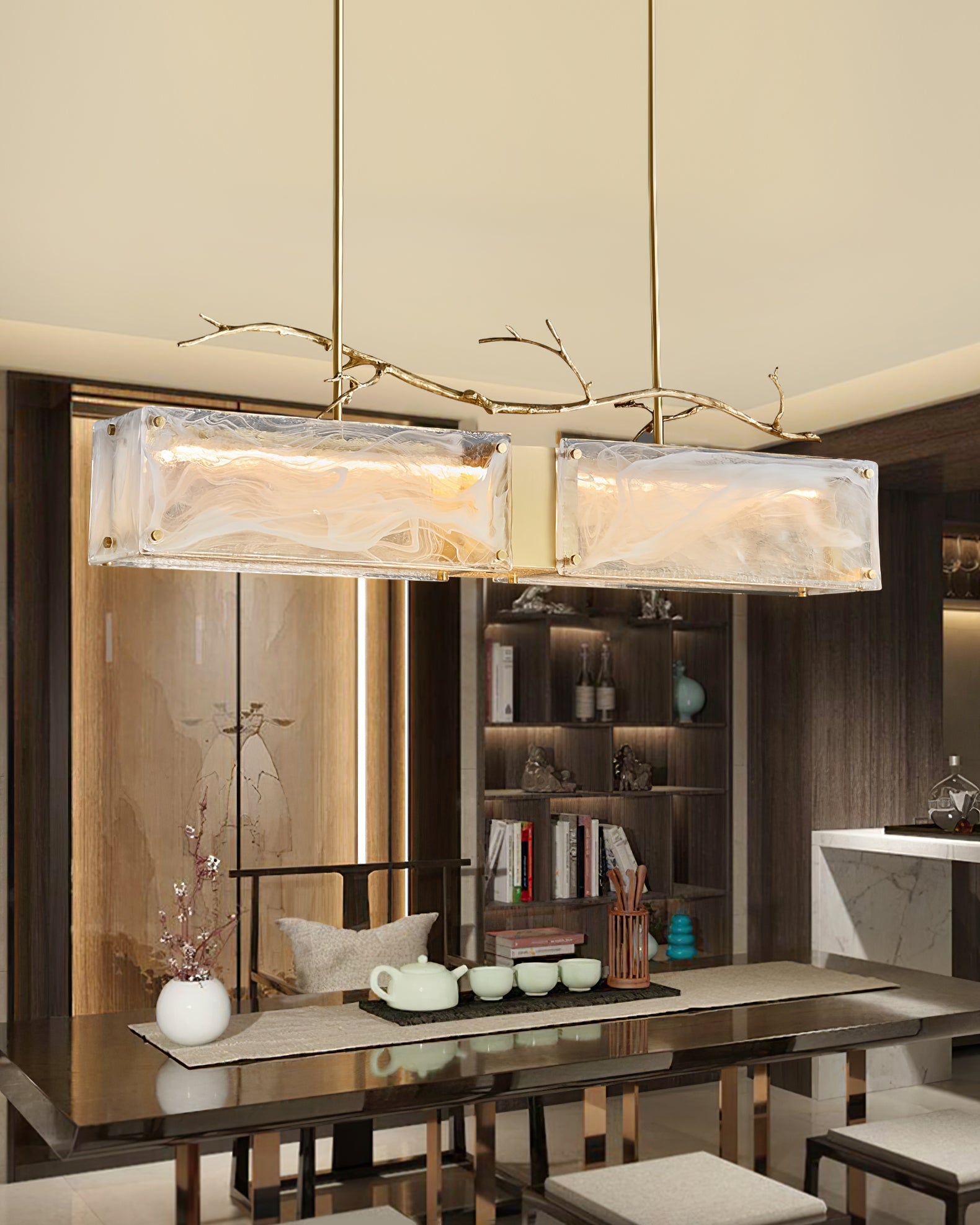 CORALINE CRYSTAL LANTERN CHANDELIER
