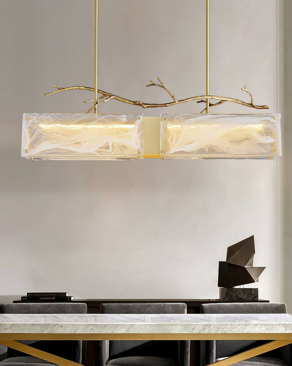 CORALINE CRYSTAL LANTERN CHANDELIER