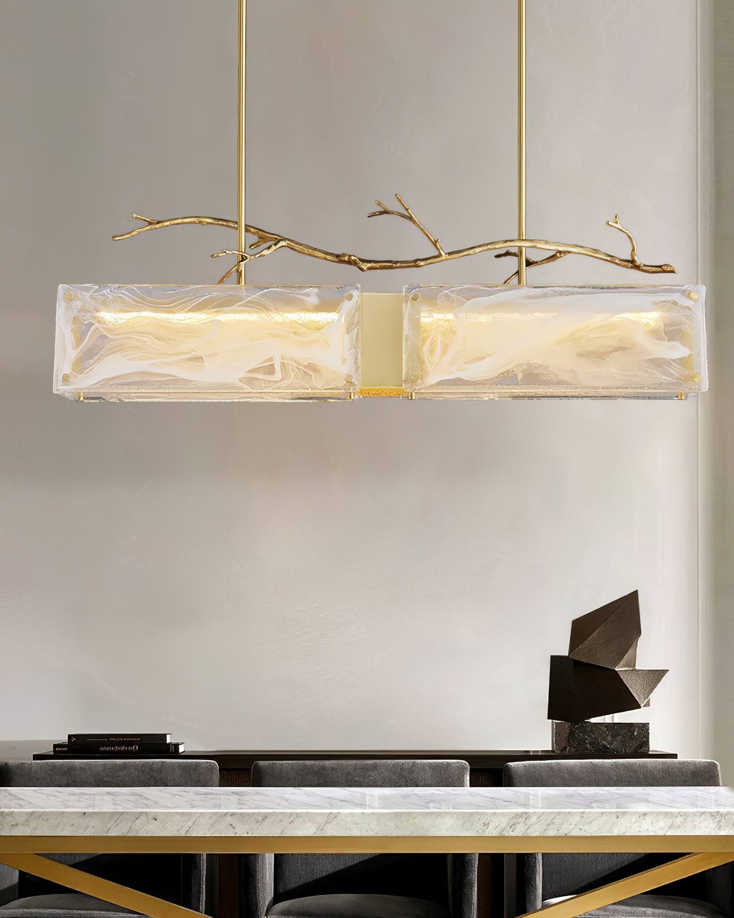 CORALINE CRYSTAL LANTERN CHANDELIER