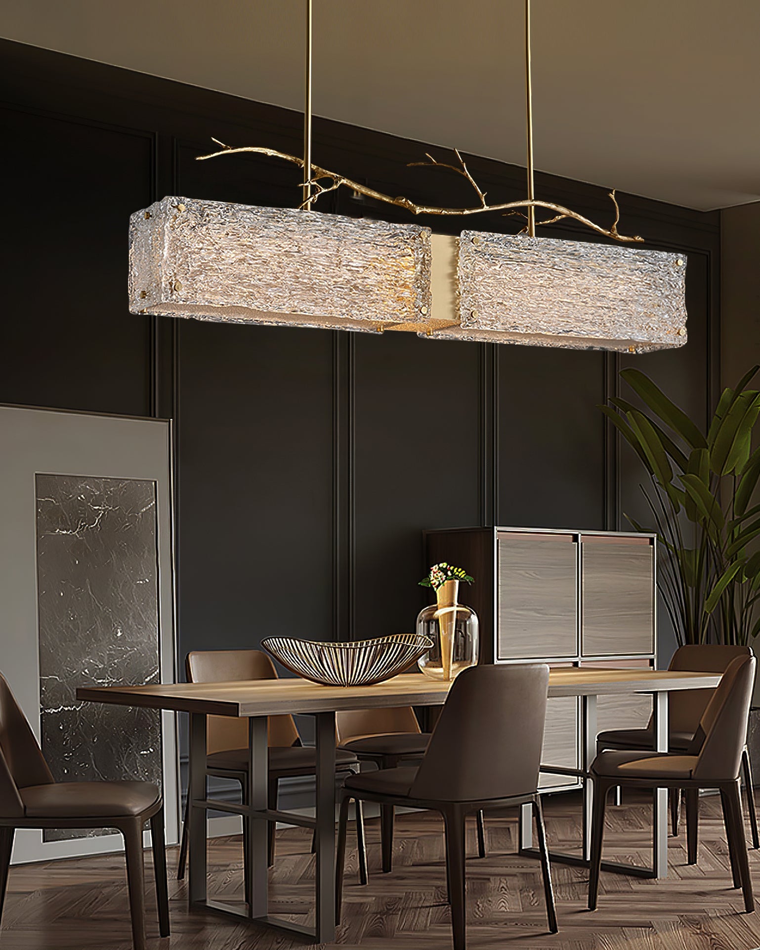 CORALINE CRYSTAL LANTERN CHANDELIER