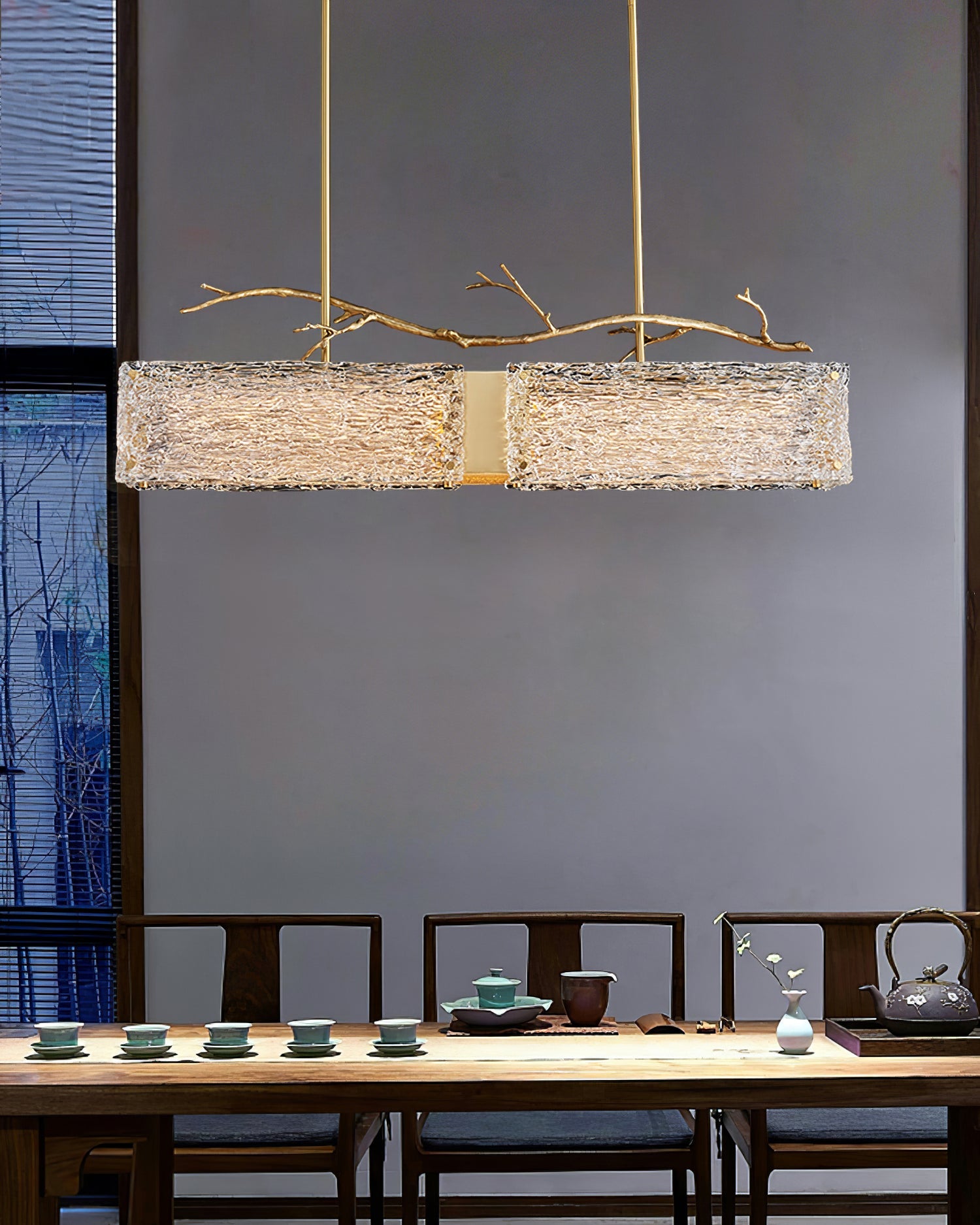 CORALINE CRYSTAL LANTERN CHANDELIER