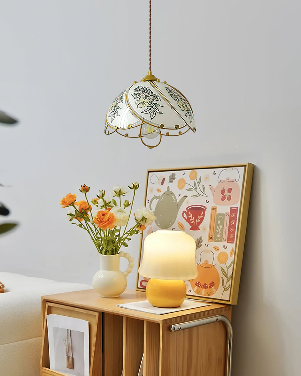 VIOLETTE FLORAL INSPIRATION HANGING LANTERN