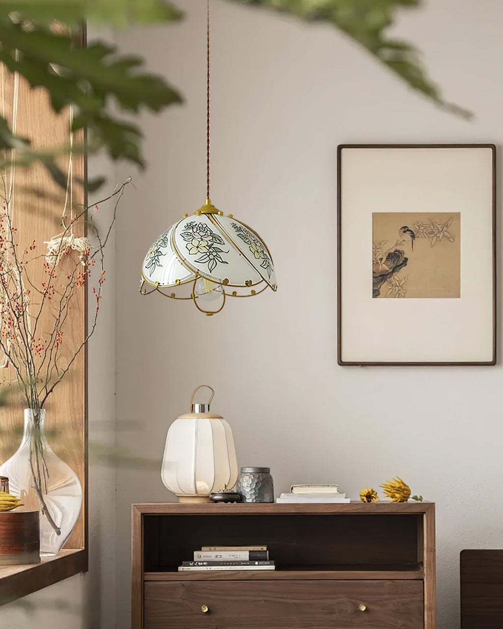 VIOLETTE FLORAL INSPIRATION HANGING LANTERN
