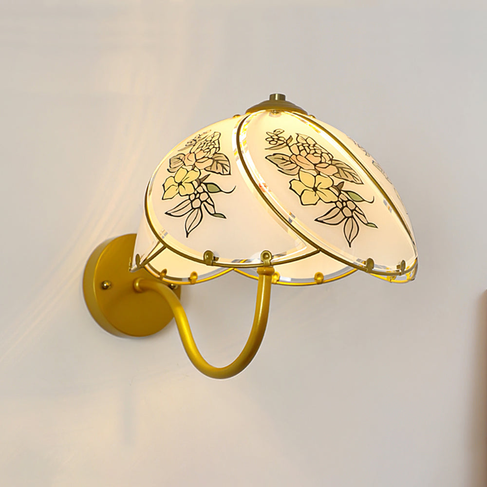 CARLETON FLORAL MURANO GLASS WALL SCONCE