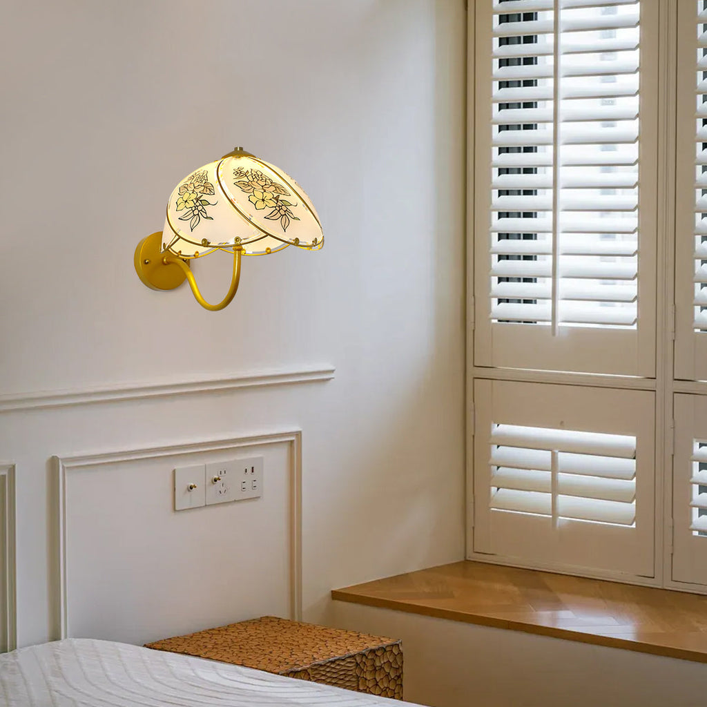 CARLETON FLORAL MURANO GLASS WALL SCONCE