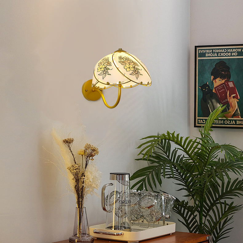 CARLETON FLORAL MURANO GLASS WALL SCONCE